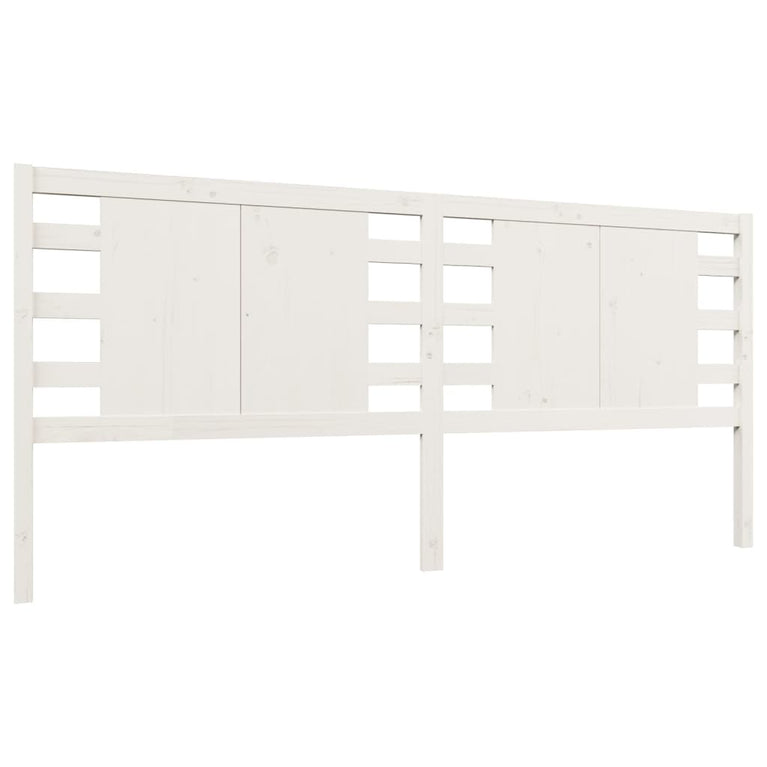 Hoofdbord 141x4x100 cm massief grenenhout wit