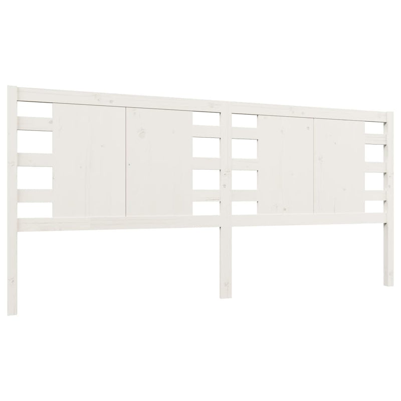 Hoofdbord 141x4x100 cm massief grenenhout wit