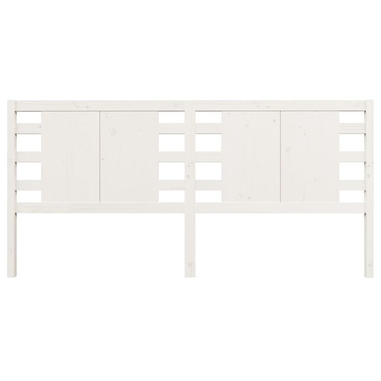 Hoofdbord 141x4x100 cm massief grenenhout wit
