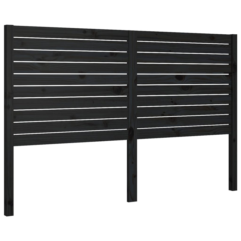Hoofdbord 156x4x100 cm massief grenenhout zwart