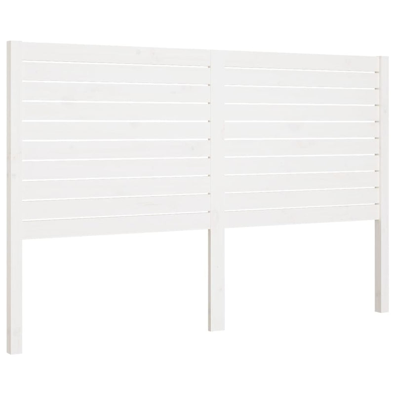 Hoofdbord 206x4x100 cm massief grenenhout wit