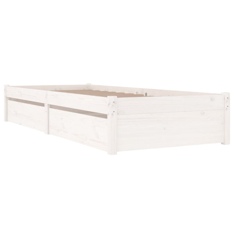 Bedframe met lades wit 90x190 cm 3FT Single