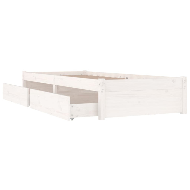 Bedframe met lades wit 90x190 cm 3FT Single