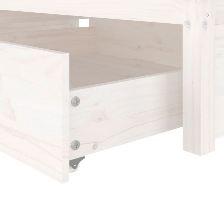 Bedframe met lades wit 90x190 cm 3FT Single