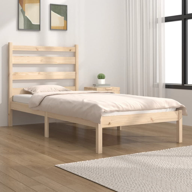 Bedframe massief grenenhout 90x190 cm Single