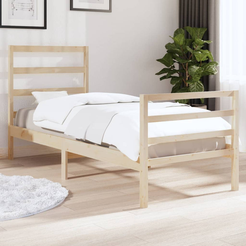 Bedframe massief grenenhout 90x190 cm Single