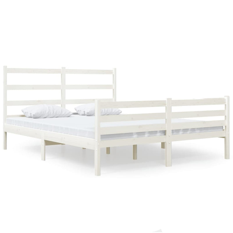 Bedframe massief grenenhout wit 120x190 cm 4FT Small Double