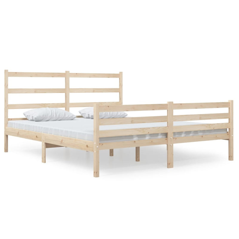 Bedframe massief grenenhout 135x190 cm Double