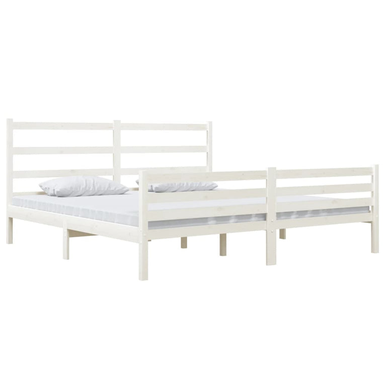 Bedframe massief grenenhout wit 180x200 cm 6FT Super King