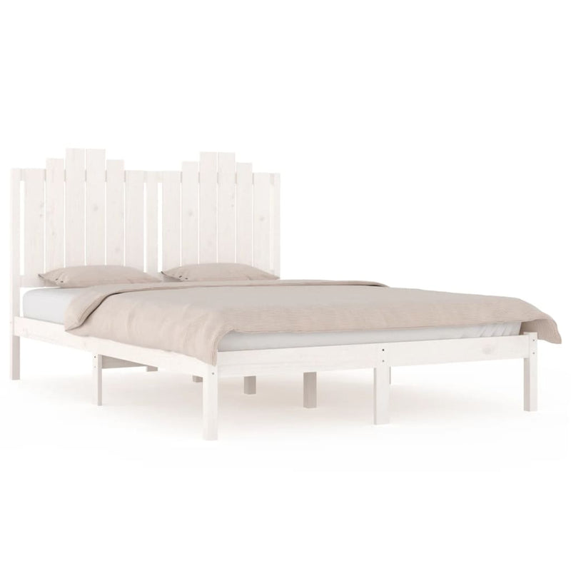 Bedframe massief grenenhout wit 120x190 cm 4FT Small Double