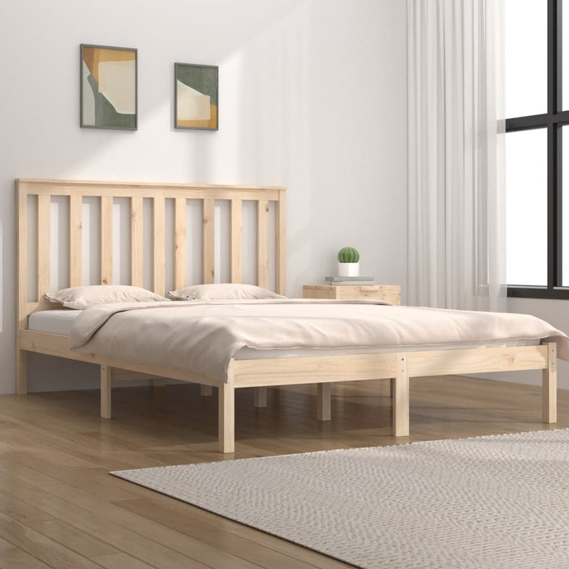 Bedframe massief grenenhout 135x190 cm Double