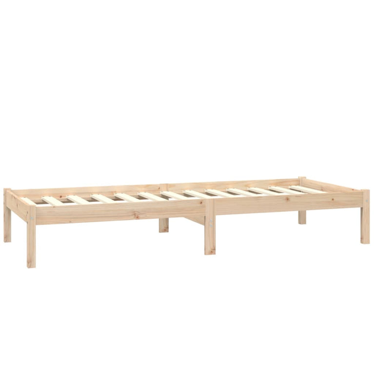 Bedframe massief grenenhout zwart 75x190 cm Small Single