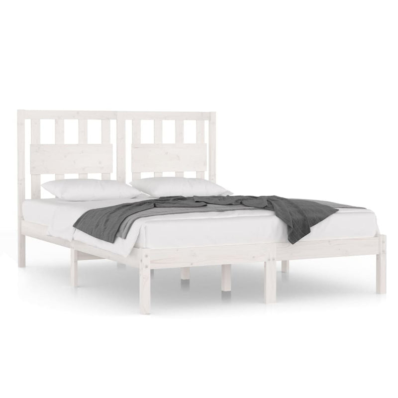Bedframe massief grenenhout wit 120x190 cm 4FT Small Double