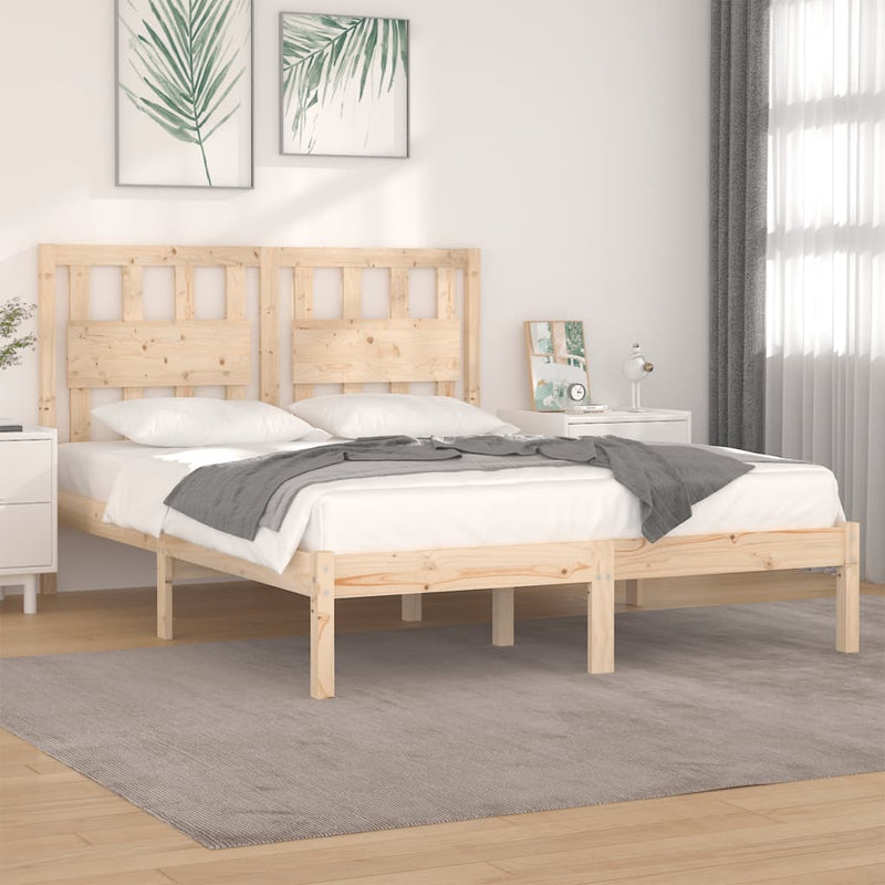 Bedframe massief grenenhout 135x190 cm Double