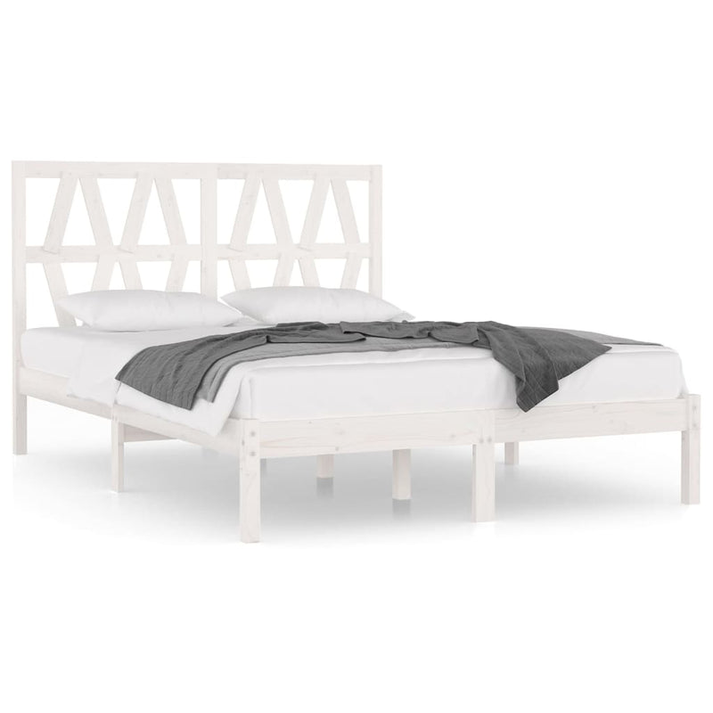 Bedframe massief grenenhout wit 120x190 cm 4FT Small Double