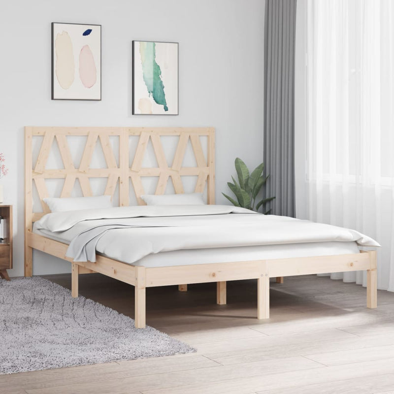 Bedframe massief grenenhout 135x190 cm Double