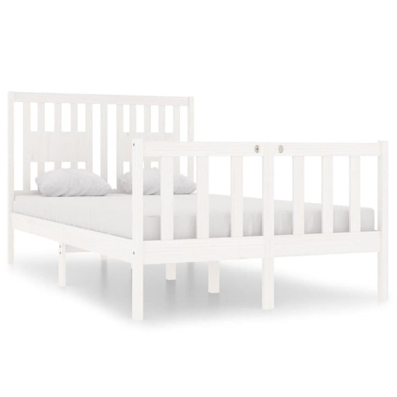 Bedframe massief hout wit 120x190 cm 4FT Small Double