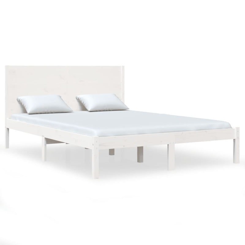 Bedframe massief hout wit 120x190 cm 4FT Small Double