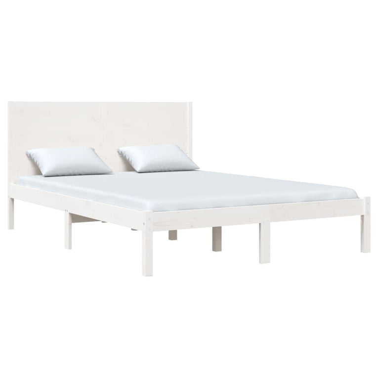 Bedframe massief hout wit 120x190 cm 4FT Small Double