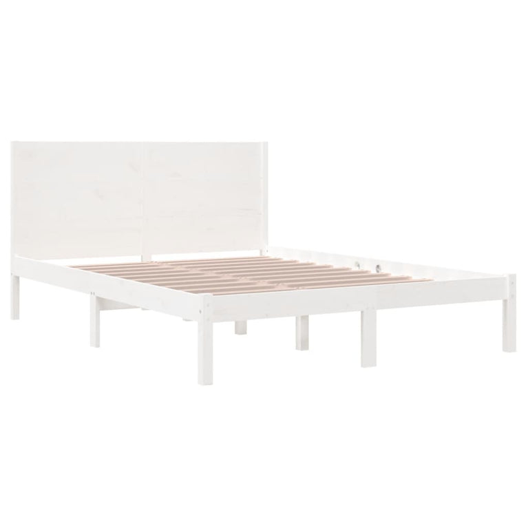 Bedframe massief hout wit 120x190 cm 4FT Small Double