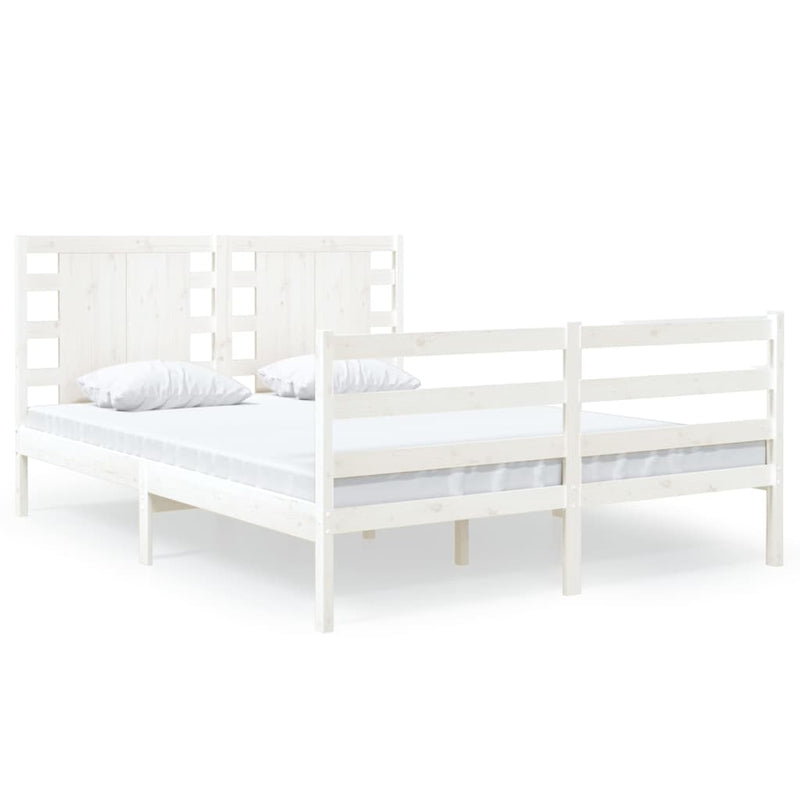 Bedframe massief grenenhout wit 120x190 cm 4FT Small Double