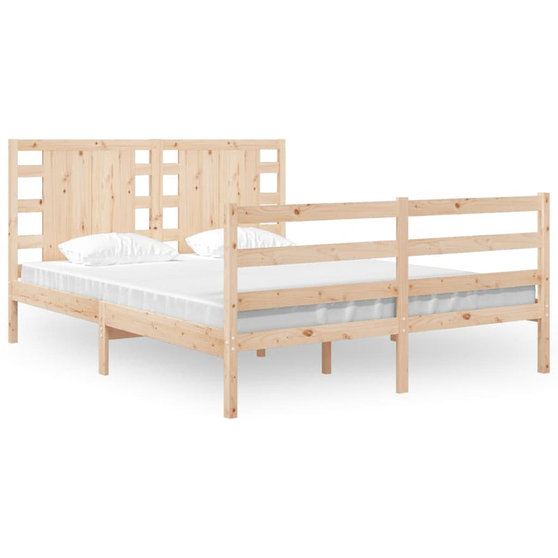 Bedframe massief grenenhout 135x190 cm Double