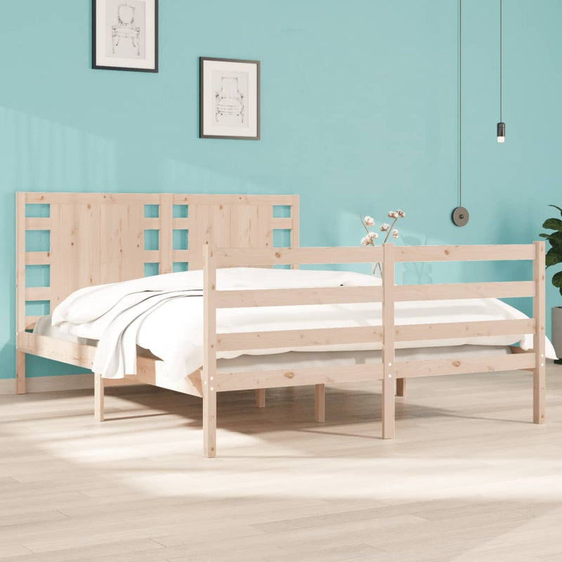 Bedframe massief grenenhout 135x190 cm Double