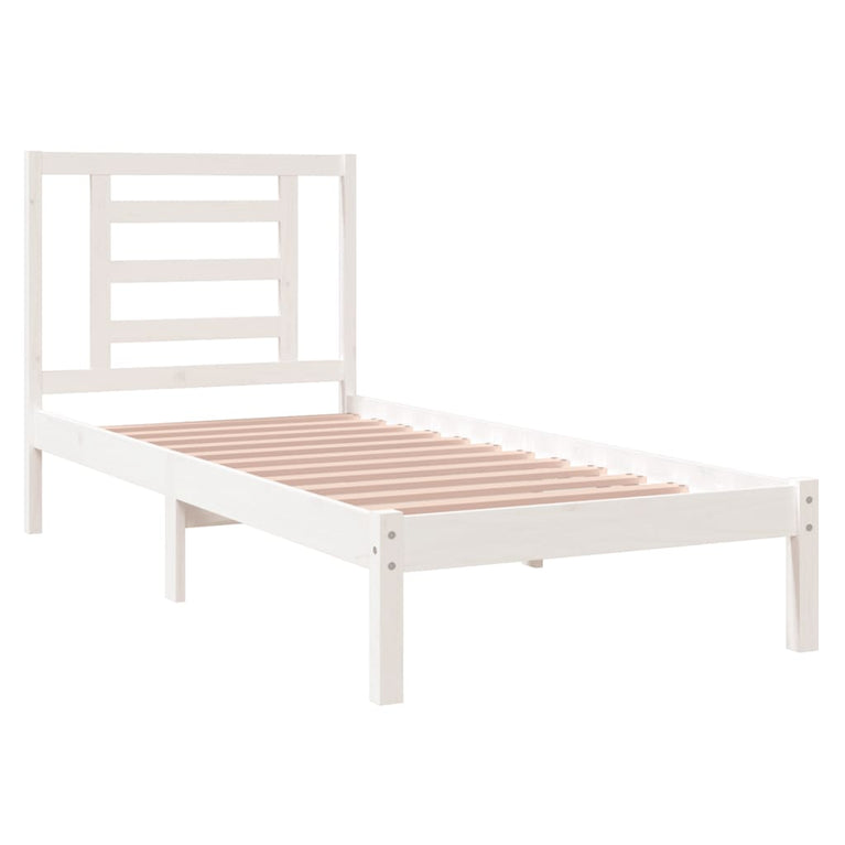 Bedframe massief hout wit 75x190 cm 2FT6 Small Single