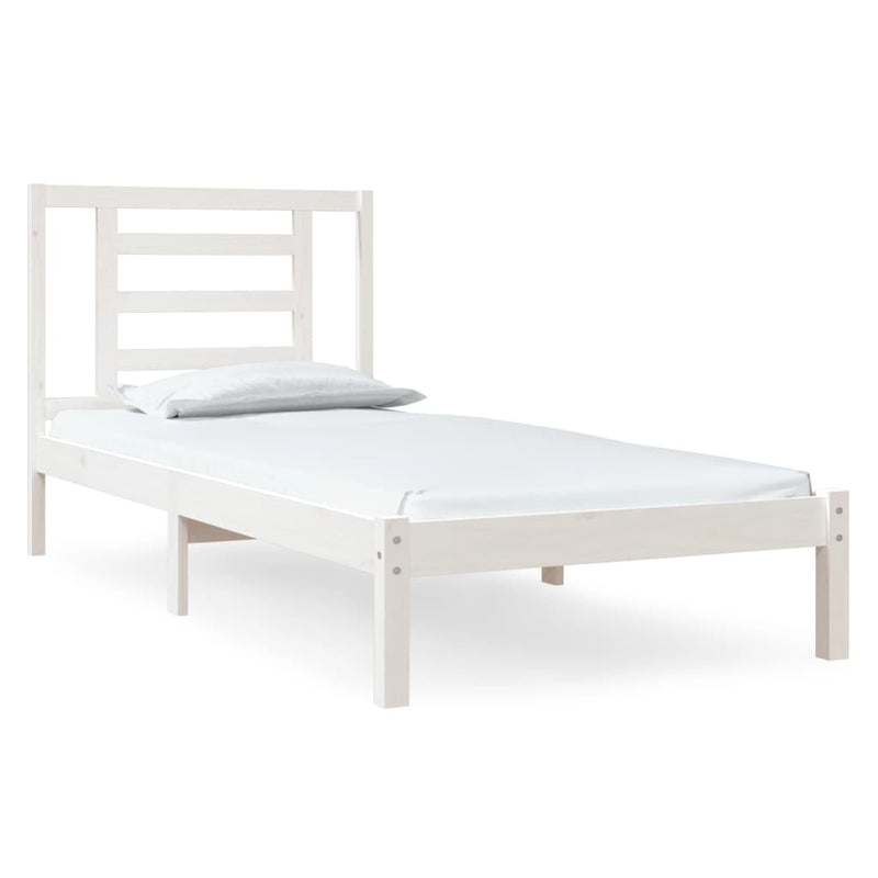 Bedframe massief grenenhout wit 90x190 cm 3FT Single
