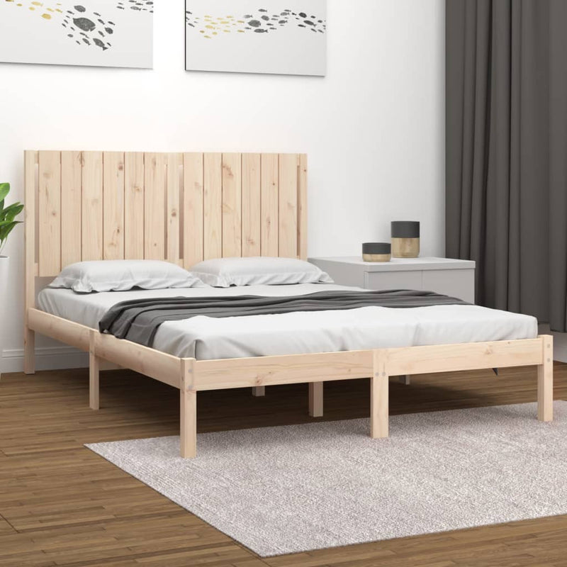 Bedframe massief grenenhout 135x190 cm Double