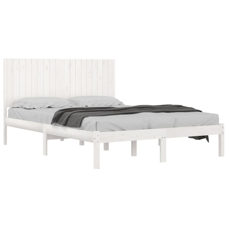 Bedframe massief hout wit 180x200 cm 6FT Super King