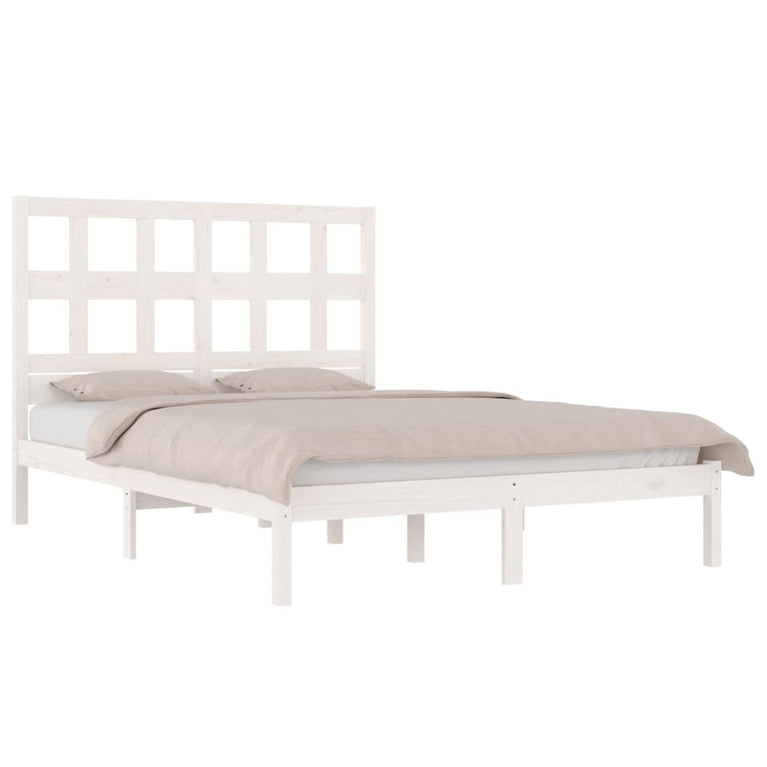 Bedframe massief grenenhout wit 120x190 cm 4FT Small Double