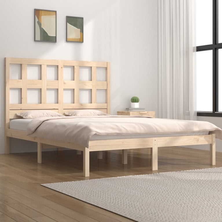 Bedframe massief grenenhout 135x190 cm Double