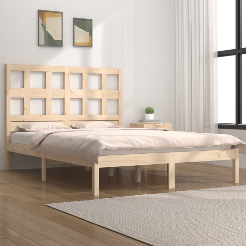 Bedframe massief grenenhout 135x190 cm Double
