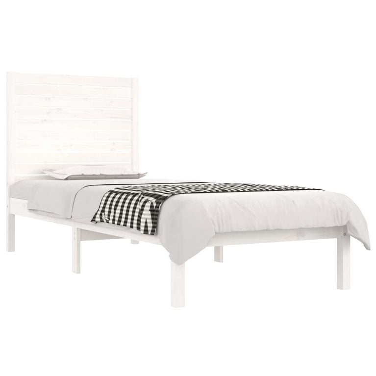 Bedframe massief hout wit 75x190 cm 2FT6 Small Single