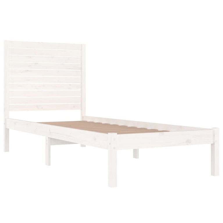 Bedframe massief hout wit 75x190 cm 2FT6 Small Single