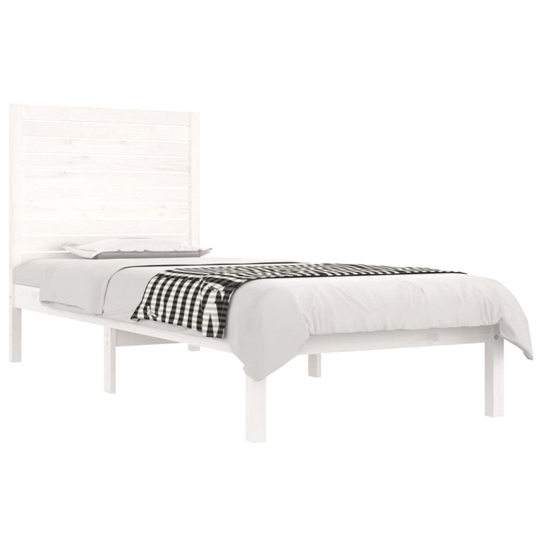 Bedframe massief hout wit 90x190 cm 3FT6 Single