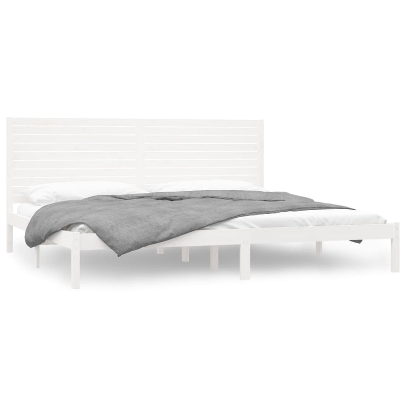 Bedframe massief hout wit 180x200 cm 6FT Super King