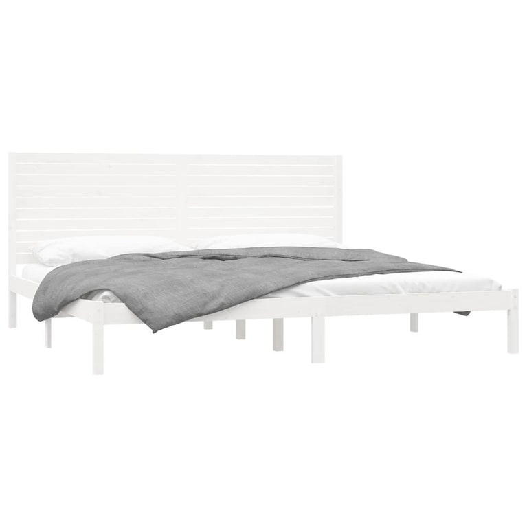 Bedframe massief hout wit 180x200 cm 6FT Super King