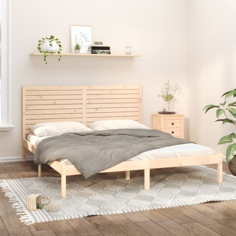Bedframe massief hout 200x200 cm