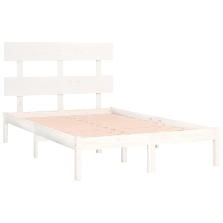 Bedframe massief hout wit 120x190 cm 4FT Small Double