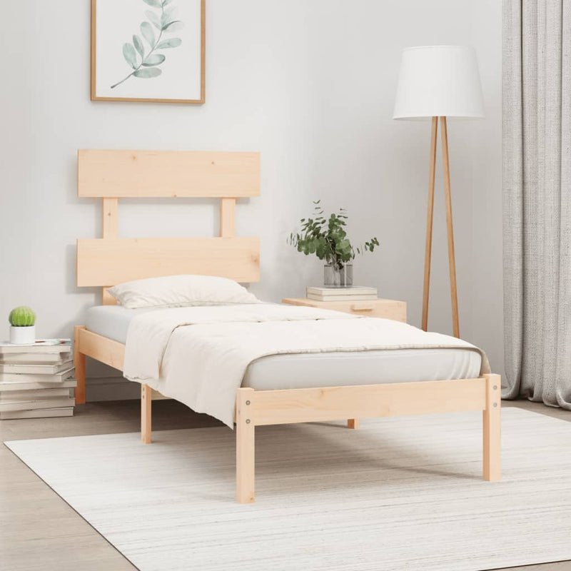 Bedframe massief hout 90x200 cm