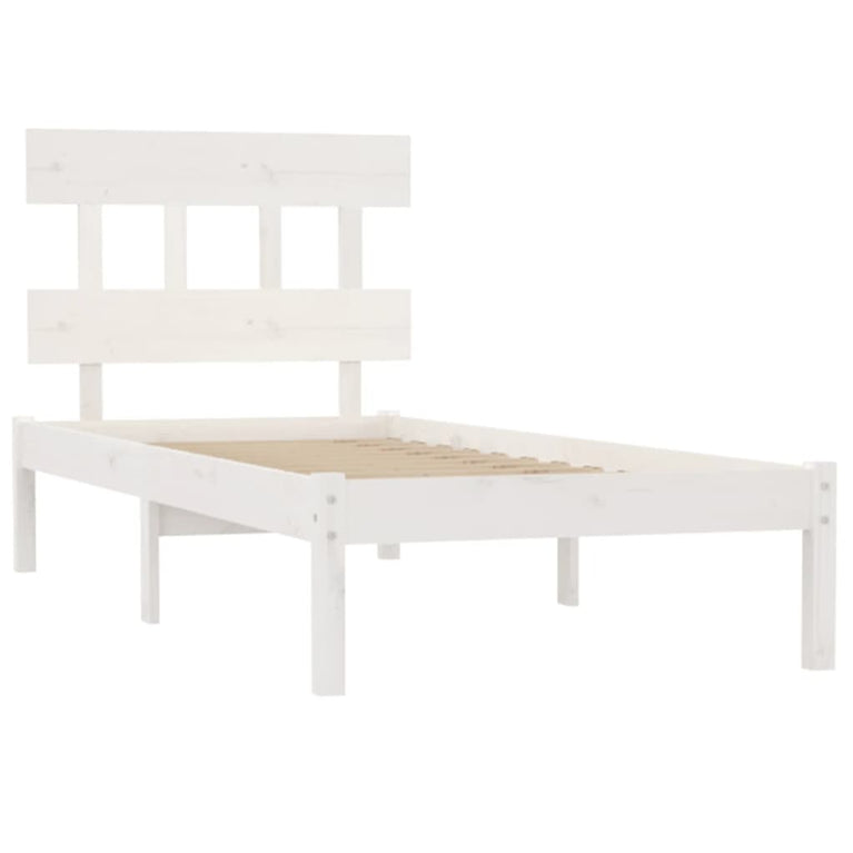 Bedframe massief hout wit 90x190 cm 3FT6 Single