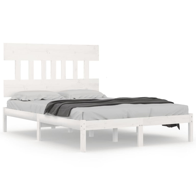 Bedframe massief hout wit 120x190 cm 4FT Small Double