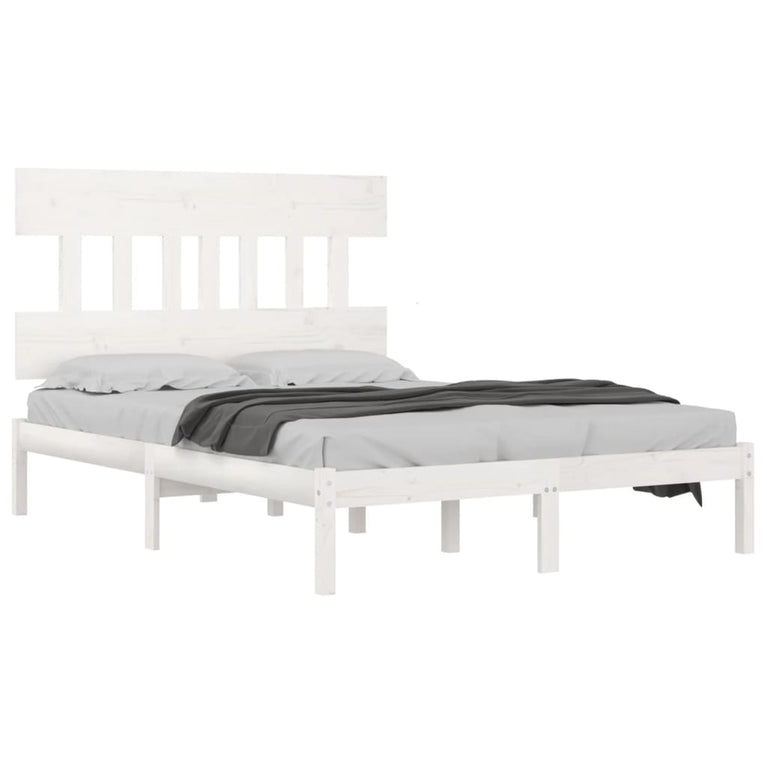 Bedframe massief hout wit 120x190 cm 4FT Small Double