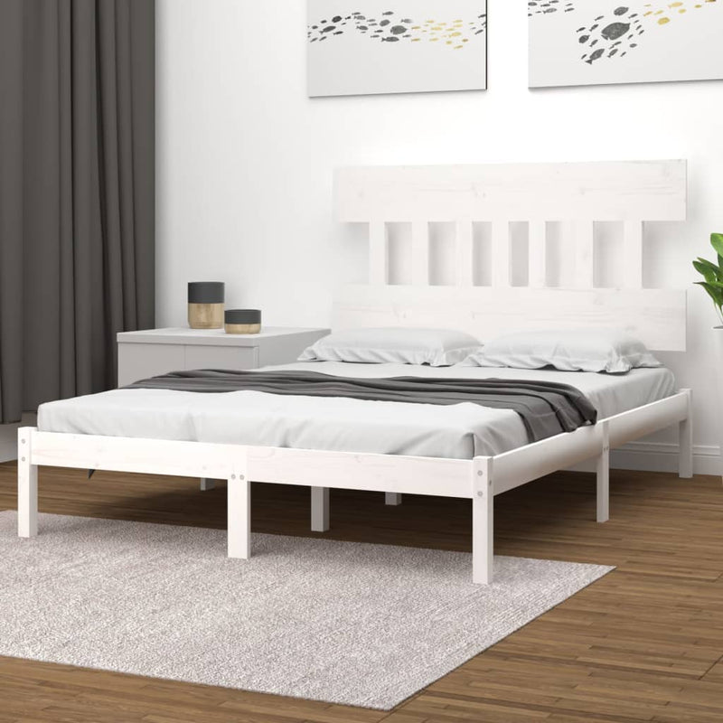 Bedframe massief hout wit 120x190 cm 4FT Small Double