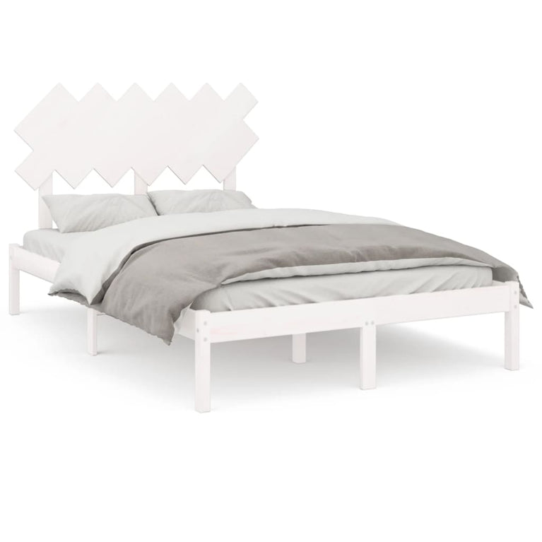 Bedframe massief hout wit 120x190 cm 4FT Small Double