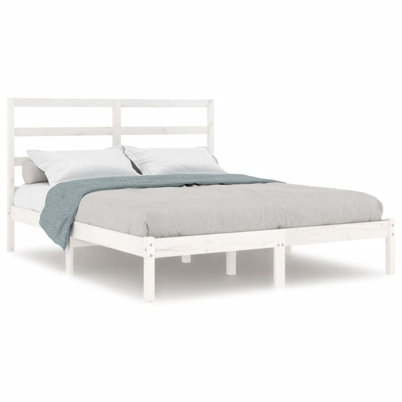 Bedframe massief hout wit 120x190 cm 4FT Small Double
