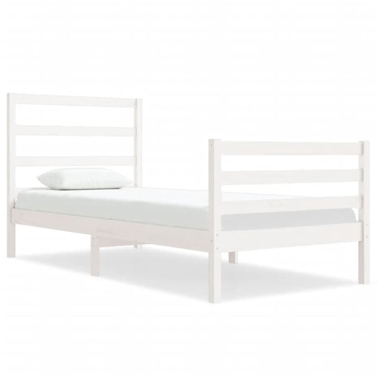 Bedframe massief grenenhout wit 75x190 cm 2FT6 Small Single