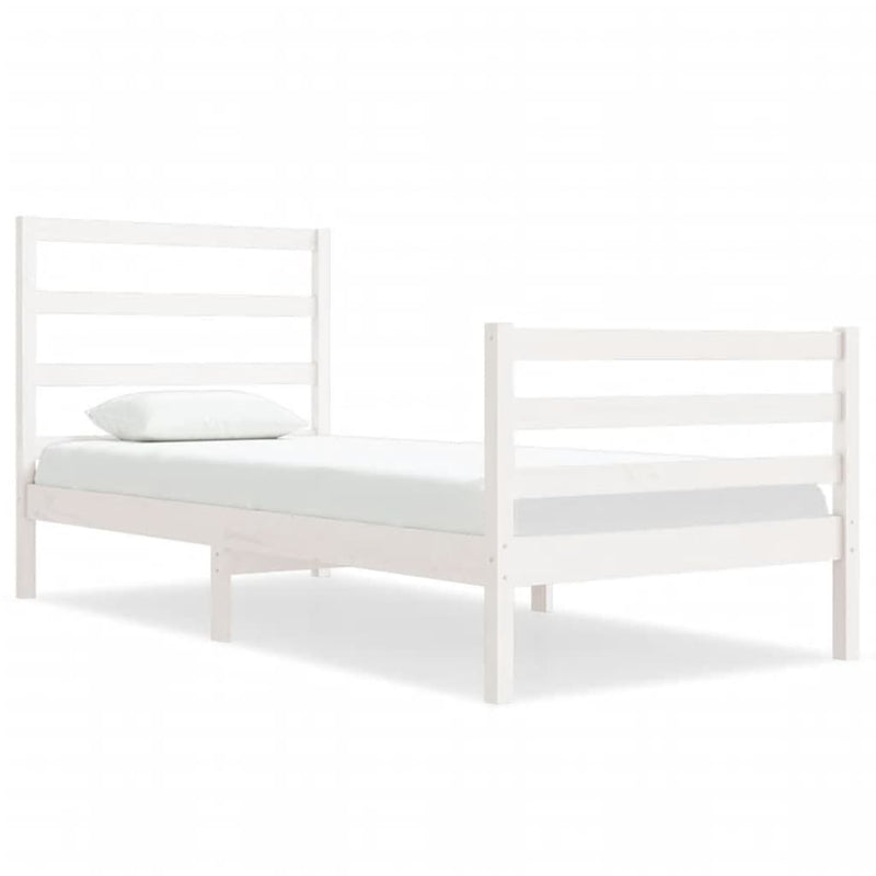 Bedframe massief grenenhout wit 75x190 cm 2FT6 Small Single